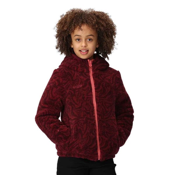 Regatta Junior Hoodie Regnjacka Kyrell Revers Röd 9-10 Years Pojke