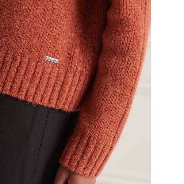 Superdry Trøje Med Rund Hals Studios Chunky Rød L Kvinde