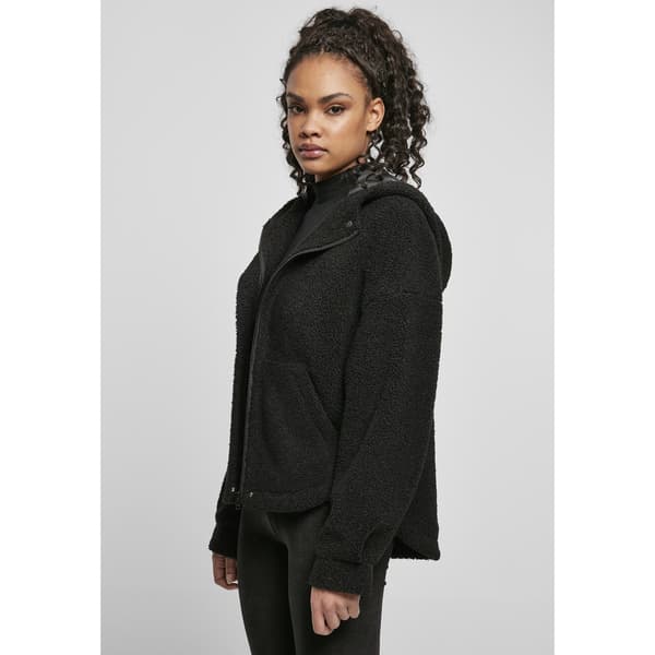 Urban Classics Jakke Sherpa Sort XS Kvinde