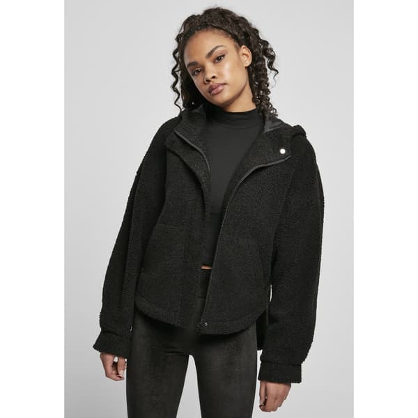 Urban Classics Jakke Sherpa Sort XS Kvinde