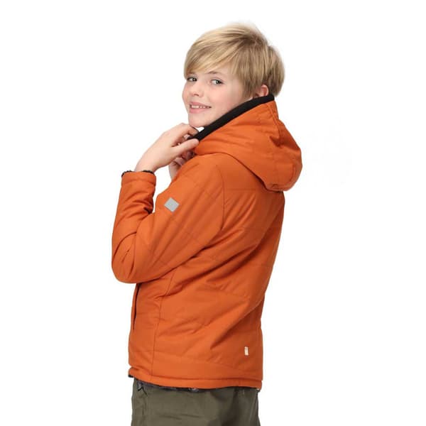 Regatta Junior Hættetrøje Regnjakke Kyrell Revers Orange 7-8 Years Dreng