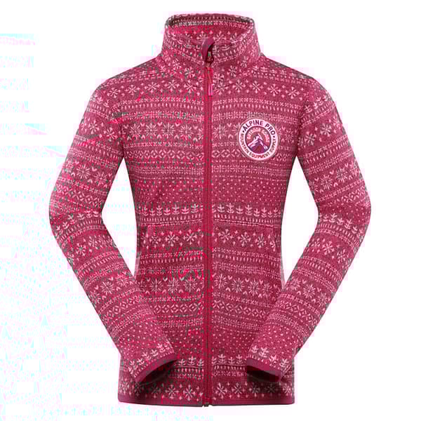 Alpine Pro Full Dragkedja Fleece Zego Rosa 128-134 cm