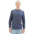 Miniatyrbillede 1 af 6: Tom Tailor Besætning Hals Sweater 1038612 Structured Knit Blå S Mand