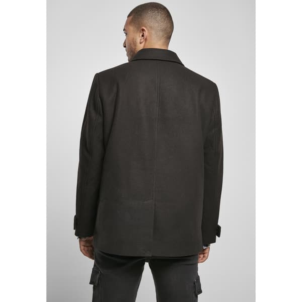 Urban Classics Klassisk Frakke Pea Coat Sort L Mand