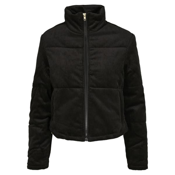 Urban Classics Jakke Corduroy Puffer Sort S Kvinde