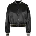Miniatyrbillede 3 af 5: Urban Classics Jakke Oversized Satin College Sort M Kvinde