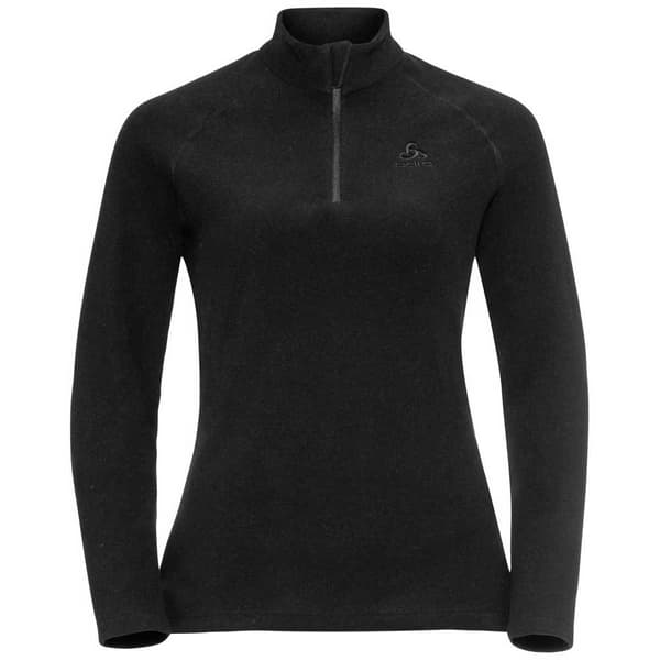 Odlo Rigi 1/2 Lynlås Fleece Sort XS Kvinde