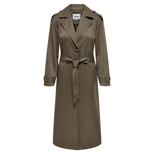 Only Trenchcoat Line X Long Brun XL Kvinna