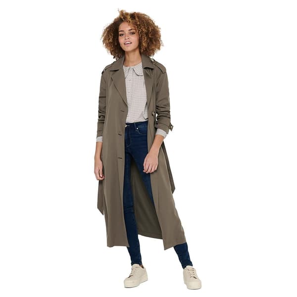 Only Trenchcoat Line X Long Brun XL Kvinna