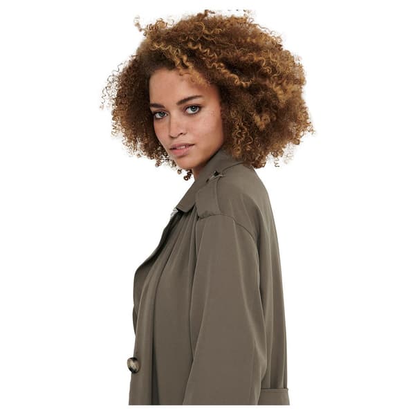 Only Trenchcoat Line X Long Brun XL Kvinna
