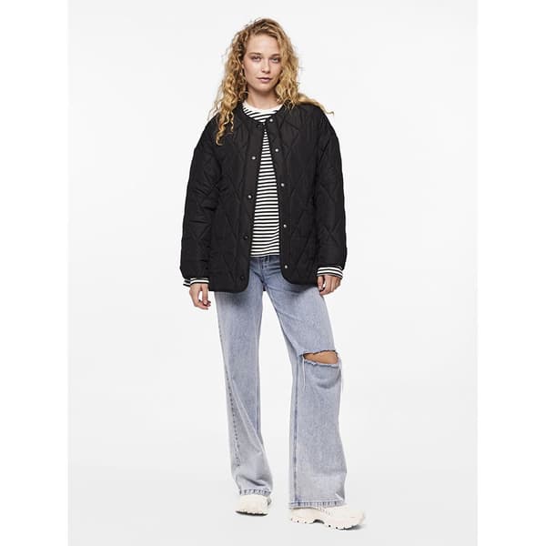 Pieces Takki Stella Quilted Harmaa M Nainen