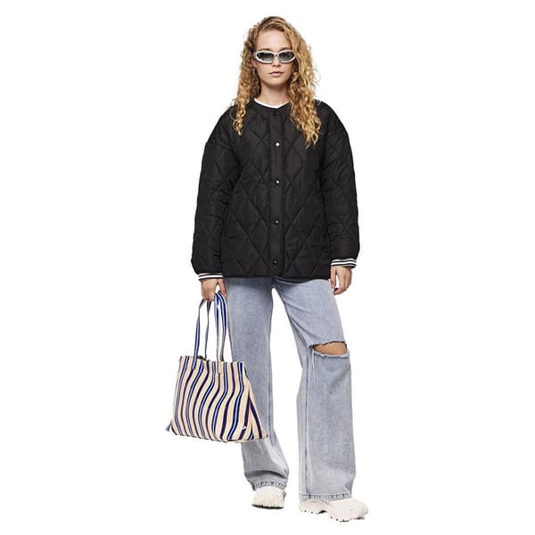 Pieces Takki Stella Quilted Harmaa M Nainen