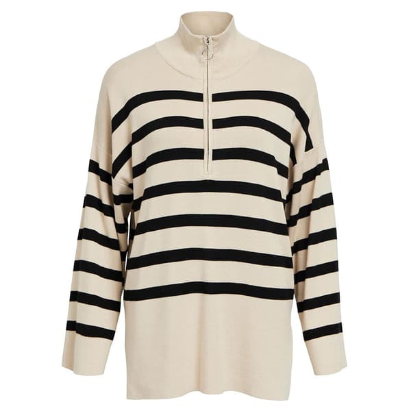 Object Tröja Med Halv Dragkedja Ester Beige XS Kvinna