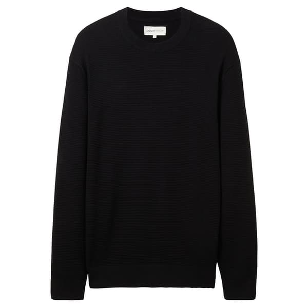 Tom Tailor Villapaita 1038285 Structured Basic Knit Musta S Mies