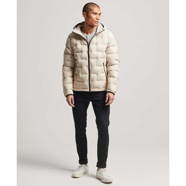 Superdry Pufferjacka Short Quilted Beige L Man