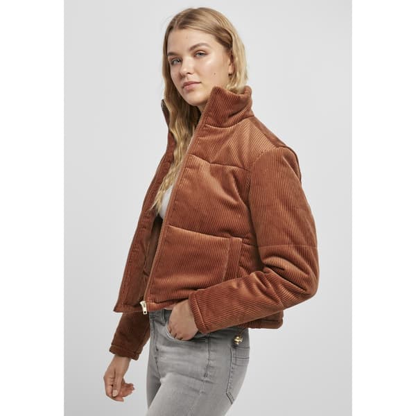 Urban Classics Jakke Corduroy Puffer Orange M Kvinde