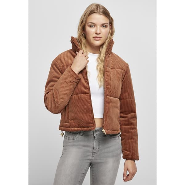 Urban Classics Jakke Corduroy Puffer Orange M Kvinde