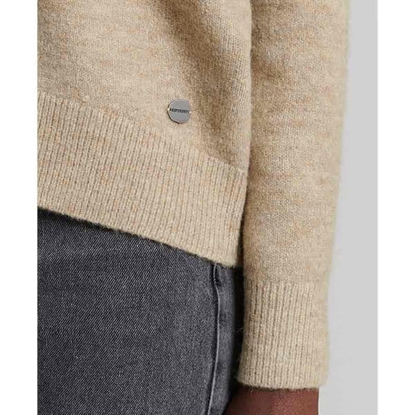 Superdry Tröja Studios Slouch Vee Knit Vit L Kvinna