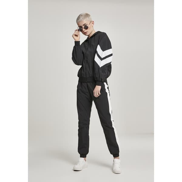 Urban Classics Parka Crinkle Batwing Sort XL Kvinde