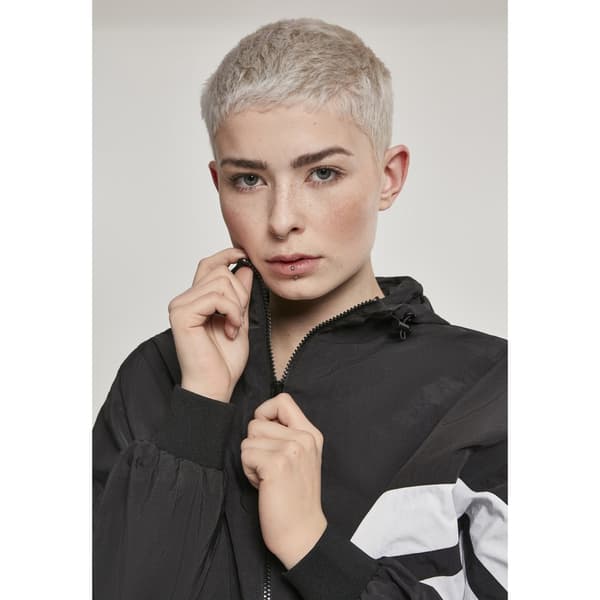 Urban Classics Parka Crinkle Batwing Sort XL Kvinde