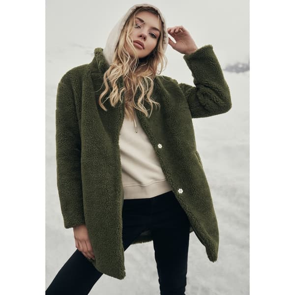 Urban Classics Overdimensioneret Parka Sherpa Grøn XS Kvinde