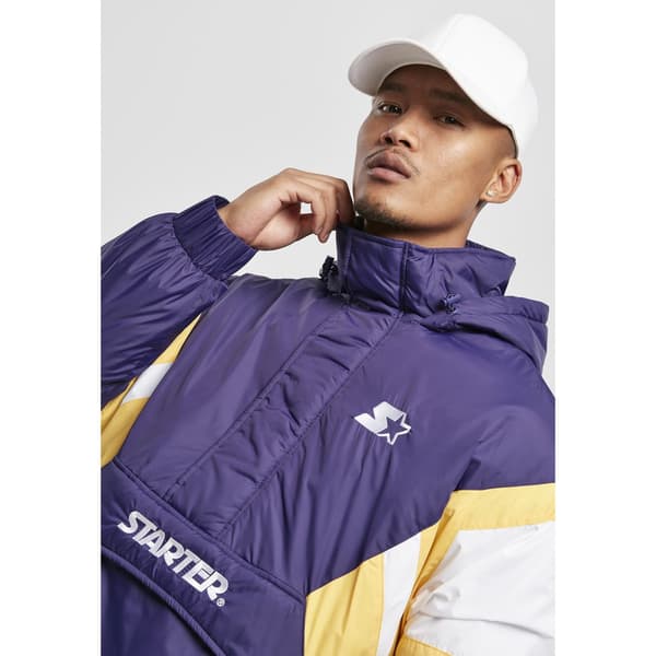Urban Classics Jakke Starter Color Block 1/2 Zip Retro Lilla 2XL Mand