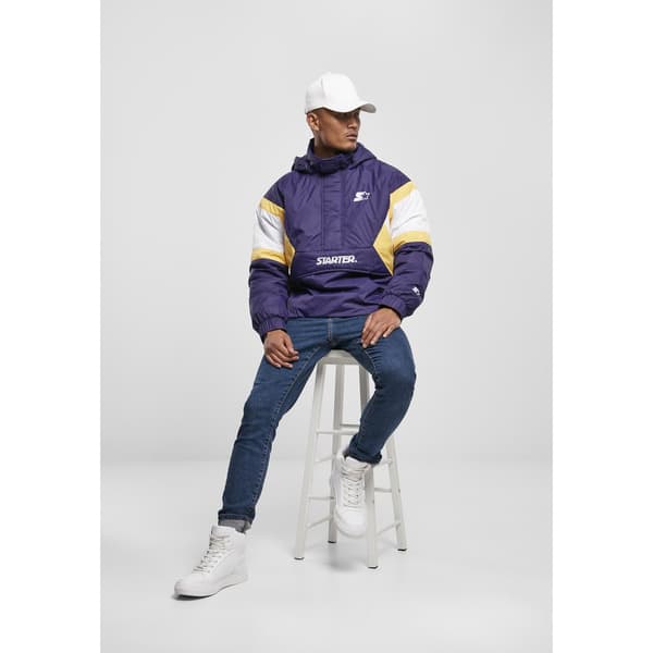Urban Classics Jakke Starter Color Block 1/2 Zip Retro Lilla 2XL Mand