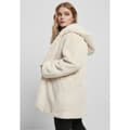 Miniatyrbillede 2 af 8: Urban Classics Hættejakke Teddy Coat Hvid 3XL Kvinde