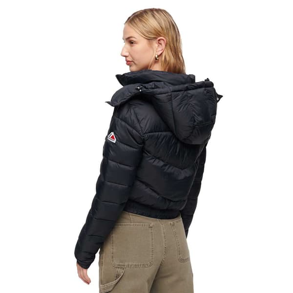 Superdry Pufferjacka Crop Fuji Blå M Kvinna