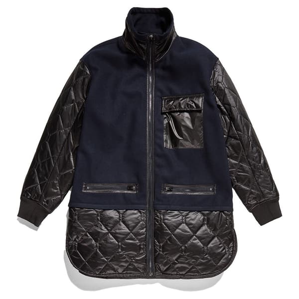 G-star Jacka Long Teddy Quilted Liner Blå L Kvinna
