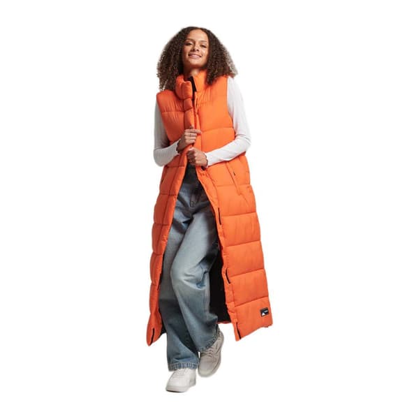 Superdry Jacka Code Sl Touchline Padded Nh Orange XS Kvinna