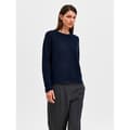 Miniatyrbillede 1 af 6: Selected O Neck Sweater Lulu Blå XS Kvinde