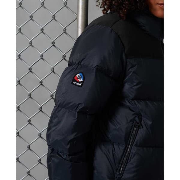 Superdry Takki Sportstyle Code Down Puffer Sininen XL Nainen