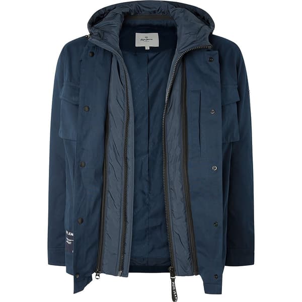 Pepe Jeans Parka Carson Blå S Mand