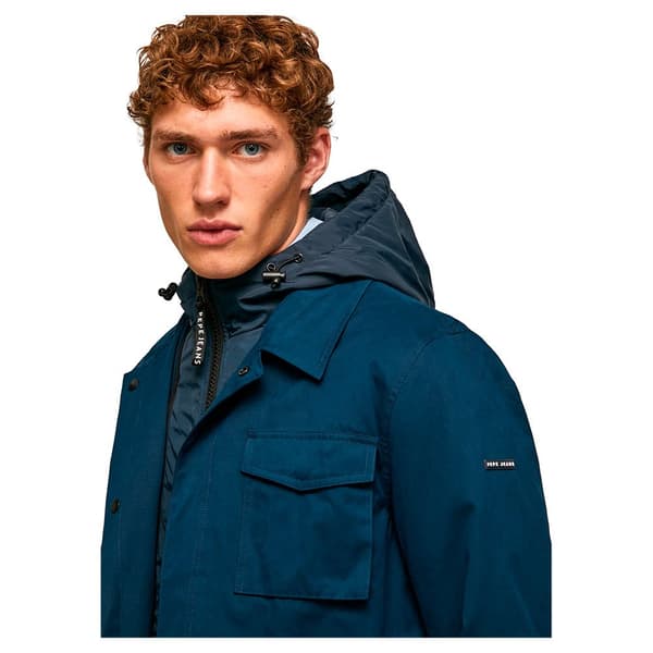 Pepe Jeans Parka Carson Blå S Mand