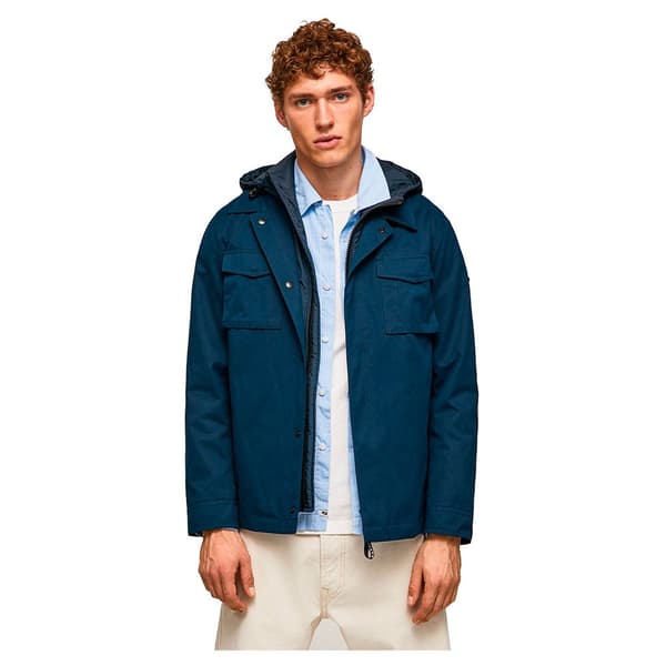 Pepe Jeans Parka Carson Blå S Mand