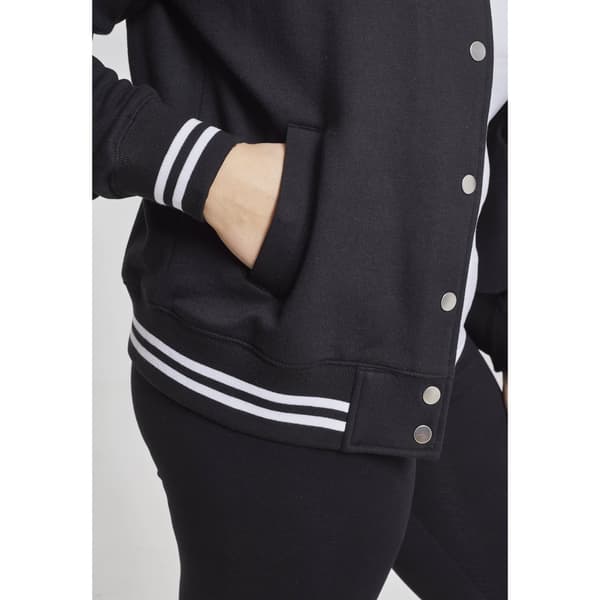 Urban Classics Jakke College Sweat Sort 5XL Kvinde