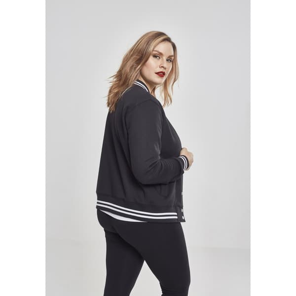 Urban Classics Jakke College Sweat Sort 5XL Kvinde