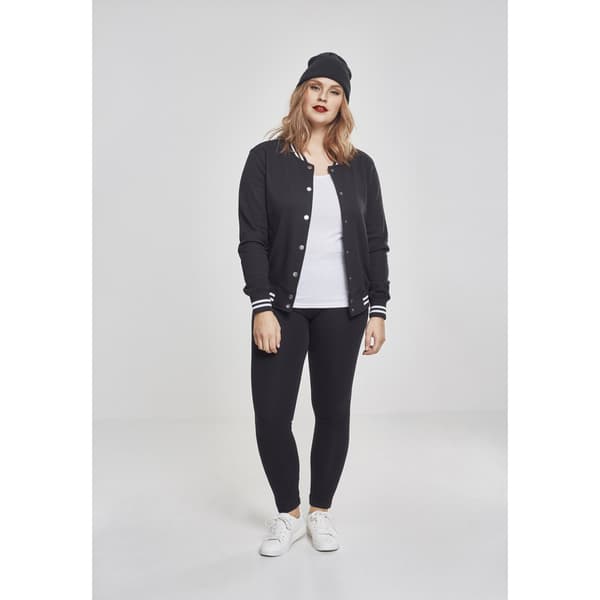 Urban Classics Jakke College Sweat Sort 5XL Kvinde