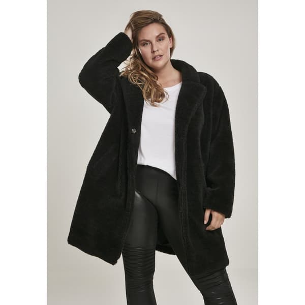 Urban Classics Parka Oversized Sherpa Gt Sort 5XL Kvinde