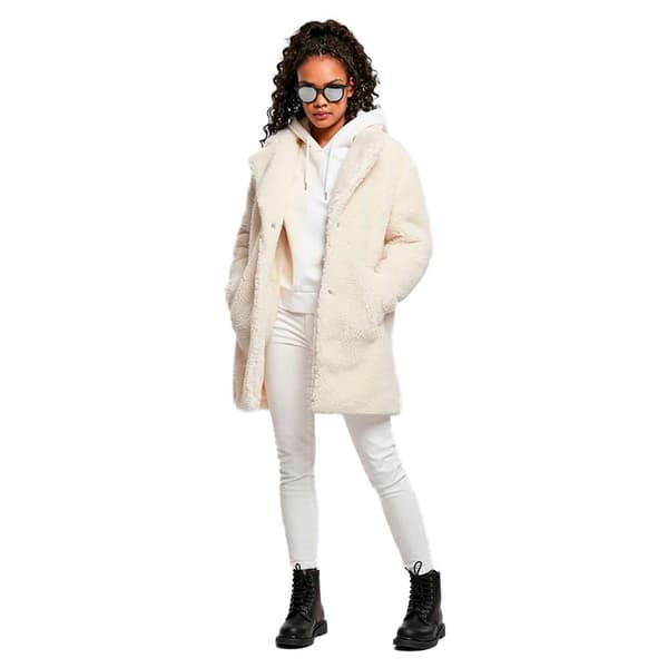 Urban Classics Jakke Oversized Sherpa Hvid L Kvinde