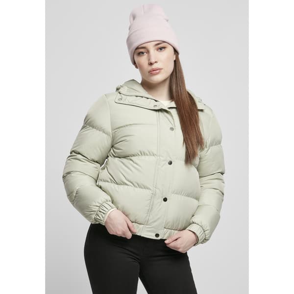 Urban Classics Jakke Hooded Puffer Grøn XL Kvinde