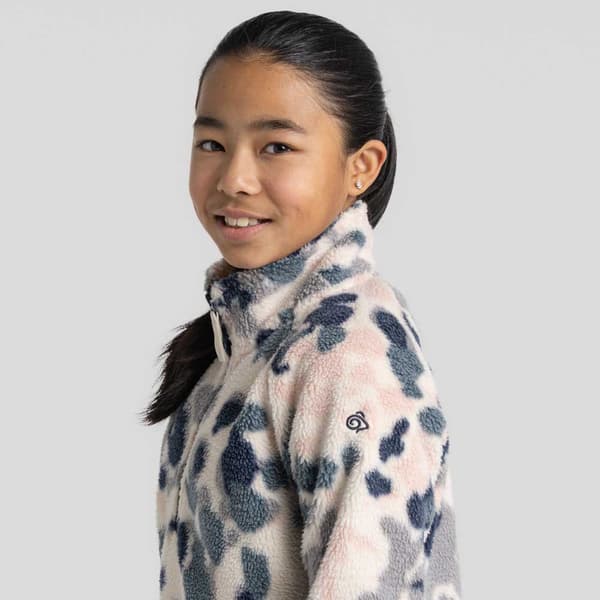 Craghoppers Halv Lynlås Fleece Mellows Beige,Blå 3-4 Years