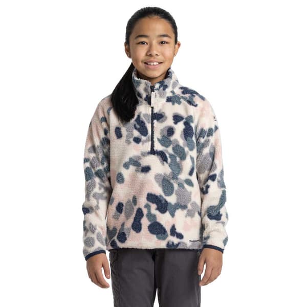 Craghoppers Halv Lynlås Fleece Mellows Beige,Blå 3-4 Years