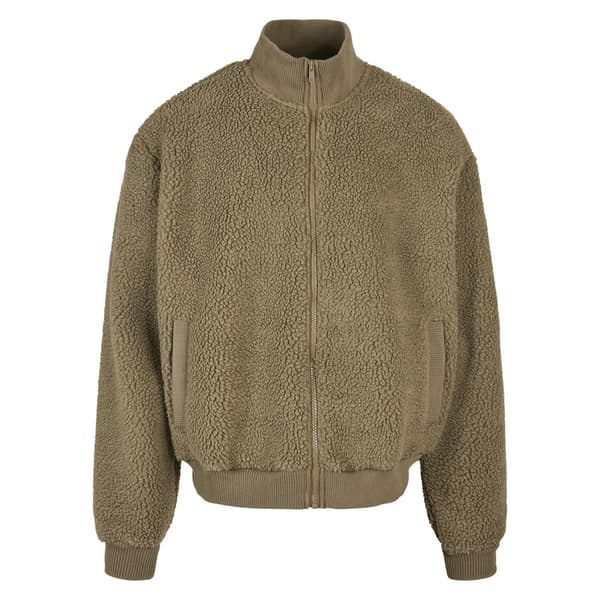 Urban Classics Jakke Boxy Sherpa Grøn M Mand