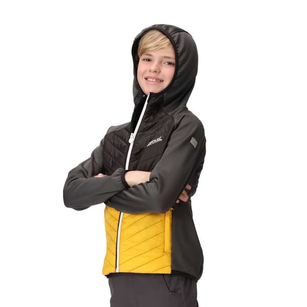 Regatta Junior Hættetrøje Regnjakke Kielder Vii Gul,Grå 5-6 Years Dreng
