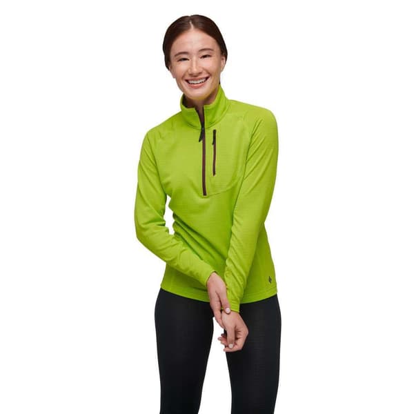 Black Diamond Täysin Vetoketjullinen Fleece Coefficient Lt Qz Vihreä S Nainen