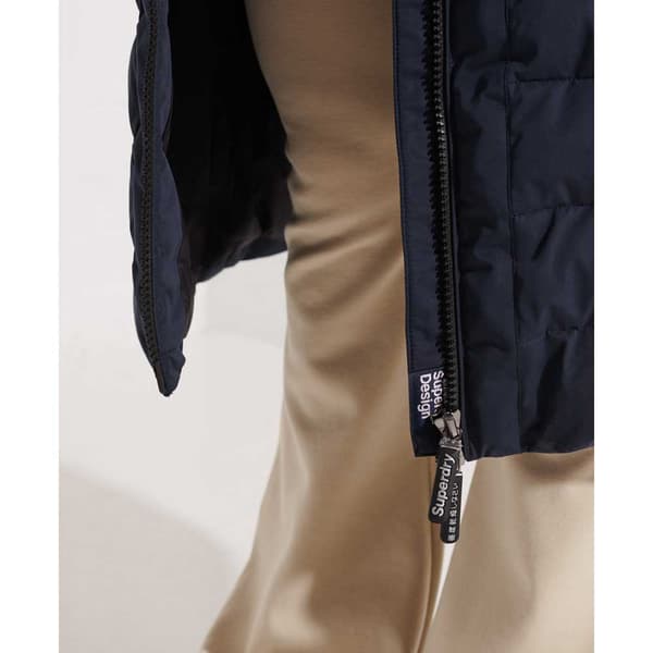 Superdry Jacka New Arctic Long Puffer Blå XS Kvinna