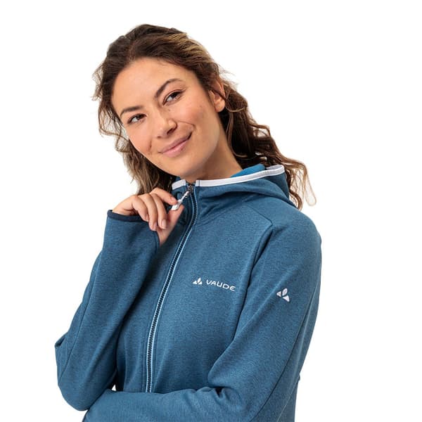 Vaude Full Dragkedja Fleece Valsorda Blå 40 Kvinna
