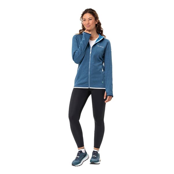 Vaude Full Dragkedja Fleece Valsorda Blå 40 Kvinna